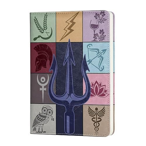JOHSBYD Camp Half Blood Gift C-amp H-alf B-lood Leather Journal Notebook for Book Lover Flying Horse G-ift Percy Fans G-ift Percy Movie Gift Mythology G-ift (Camp Half Blood-notebook) - Image 1