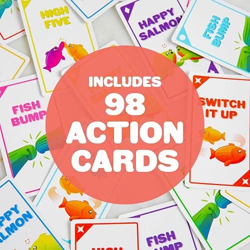 Exploding Kittens Happy Salmon 3-8 Players - Ages 6+ - 90 Second Rounds - Easy to Learn Quick Matching Card Game - Party Game, Family Game Night, Kid and Adult Card Game thumbnail 3