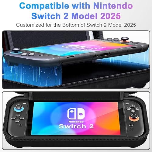 daydayup Switch Carrying Case Compatible with Nintendo Switch 2, with 24 Games Cartridges Protective Hard Shell Travel Carrying Case of Pouch for Console & Accessories DS case thumbnail 2