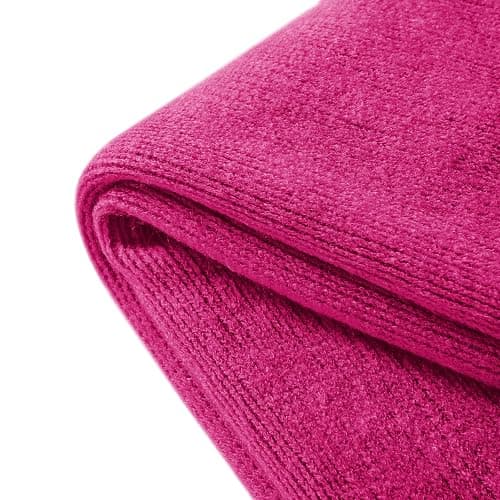 Homiest Dark Pink Knitted Throw Blanket with Fringe, 50x60 Inch | Pure Acrylic, Lightweight & Breathable, All-Season Use, Machine Washable, Wrinkle & Fade Resistant, for Couch Sofa And Bed thumbnail 6
