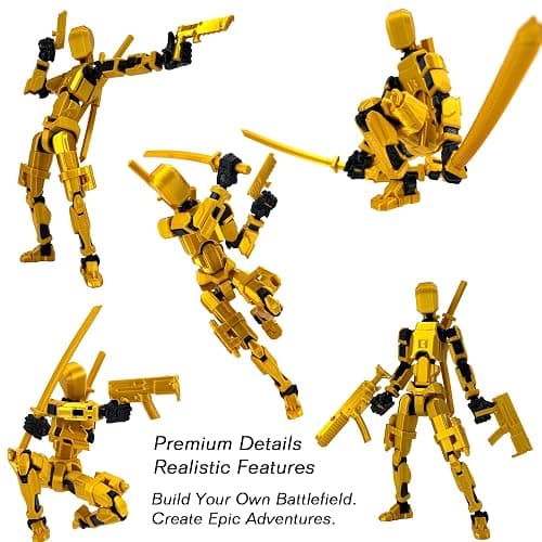 Gatling Gun T13 Titan 13 Action Figure Set【Assembled】, Robot Action Figure 3D Printed robo 13 Action Fidget Toys Dummy Figure Articulated, Lucky 13 for Collectors Desktop Decorations (Laser Purple) thumbnail 7