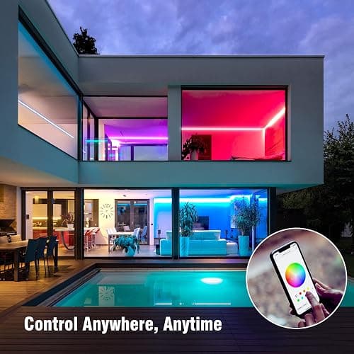 Sengled Smart Zigbee Multicolor Light Strip, 2M (6.56ft) Base Kit, Hub Required, Also Compatible with Alexa & Google Assistant, RGBW, Extendable, High Brightness, 1400Lumens (E1G-G8E) thumbnail 7