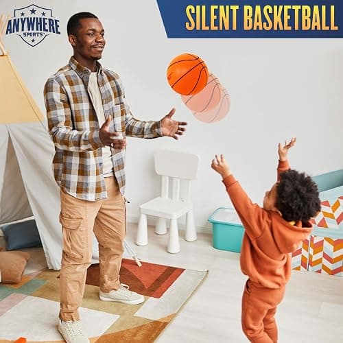 Anywhere Ball, Silent Basketball, Airless Foam for Indoor Training, Dribbling, and Realistic Bounce thumbnail 6