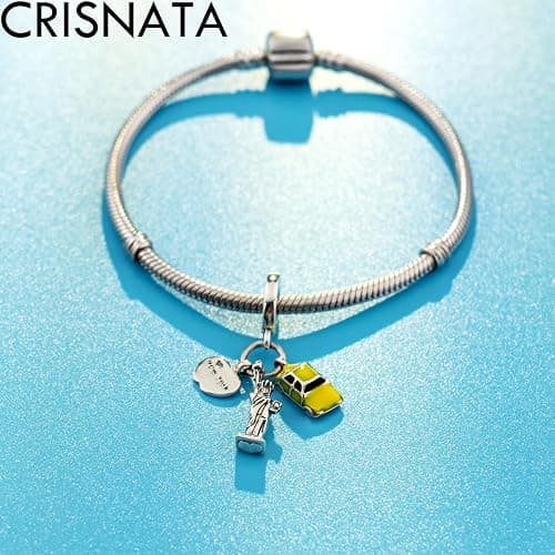 I Love Travel Theme Charm-925 Sterling Silver Airplane, Peace Bus, Train Express, France Effiel Tower Pendant Beads, fits European Holiday Charms Bracelet, Gifts for Mum/Sister/Friends/Wife Husband thumbnail 3