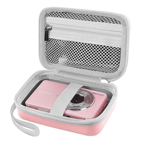 Leayjeen Digitalkamera Tasche kompatibel mit Umipyiza/YLSHGXFC/Umipyiza/CAMKORY/AOREGRE/Duluvulu/Kodak/Nicamery, Fotokamera Tasche, Eva-Hartschalendesign (nur Hülle) Rosa - Image 1