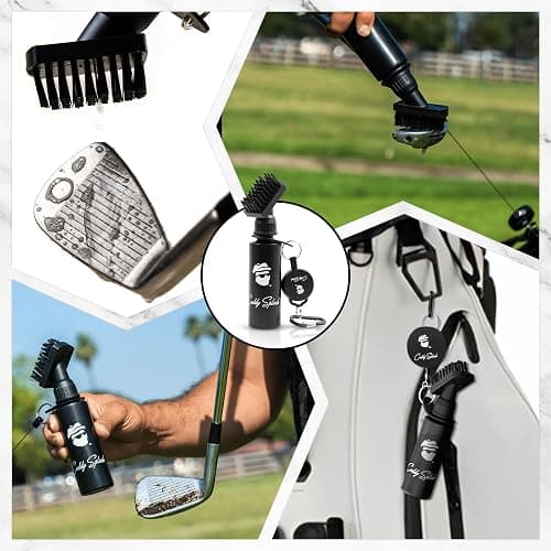 Caddy Splash Golf Club Brush Cleaner with Water - Heavy Duty Retractable Clip- Squeeze Bottle for Easy Cleaning with Nylon Bristles- Holds 4 Oz Water - Golf Accessories for Men- USA Company thumbnail 5