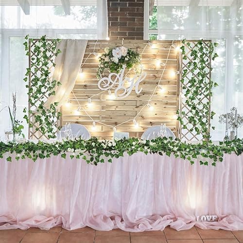 CEWOR 36 Pack 236 Feet Artificial Vines for Bedroom, Fake Ivy for Room Wedding Decor, Hanging Vines with Fake Leaves Artificial Ivy Garland for Wall Indoor Outdoor Decoration thumbnail 7