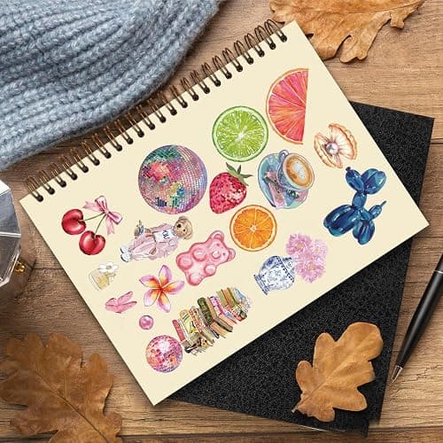 TFKFJLF Cute Preppy Y2K Grapefruit College Notebook for Teen Girls, Cute Book Composition Notebook, Cute Disco Ball Stuff Notebooks Spiral Journal for Girl Women, Preppy School Supplies College Notebook 5.5x8.3 thumbnail 6