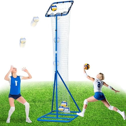 Winthai Volleyball Setter Training Net, Volleyball Training Equipment with 3 Angle and 8-10FT Height Adjustments Serve Trainer for Serving, Spiking & Setting Drills Indoor Outdoor Practice Target Net - Image 1