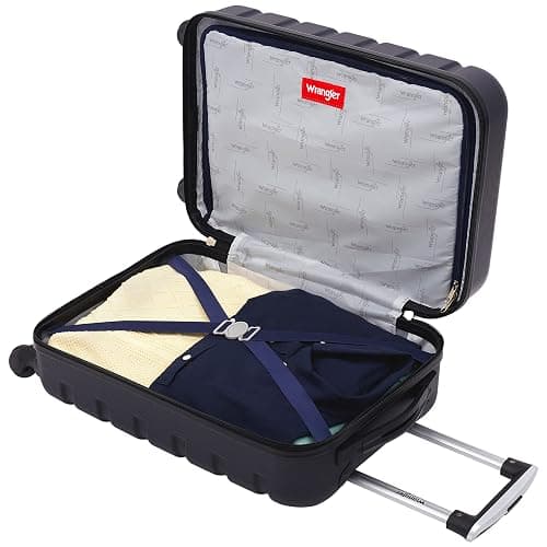 Wrangler 21.5" Spinner Carry-On Luggage, Navy Blue thumbnail 5
