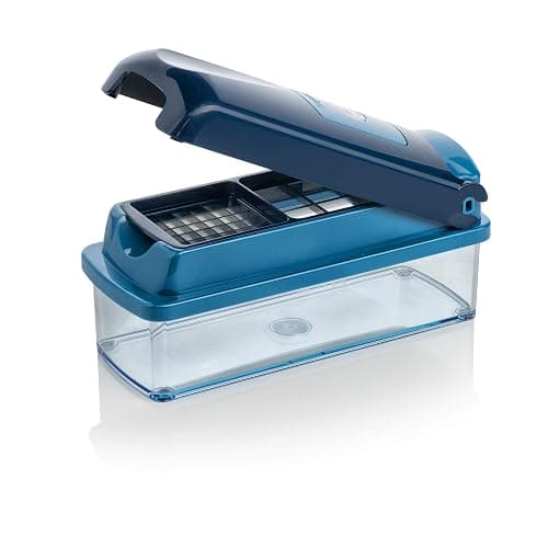 Genius Nicer Dicer Smart (14 tlg.) in blau - Gemüse-schneider für Würfel, Stifte, Scheiben, Streifen und Viertel inkl. Rezeptheft - Salatschneider Mandoline Gurkenhobel thumbnail 9