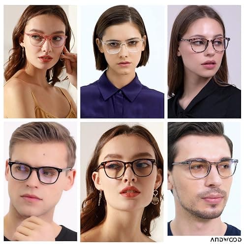 ANDWOOD Blue Light Blocking Glasses Women Men Computer Small Face Clear Bluelight Blocker Eyeglasses Frame thumbnail 4
