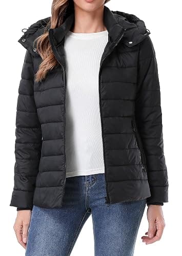 TDYPCI Women's Winter Coat Lightweight Waterproof Puffer Jacket - Quilted Short Down Coat for Women, Warm Winter Jacket thumbnail 2