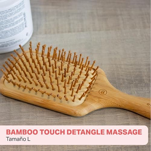Olivia Garden Bamboo Touch Detangle Massage - Cepillo de Bambú Ecológico para Desenredado Suave y Masaje del Cuero Cabelludo thumbnail 2