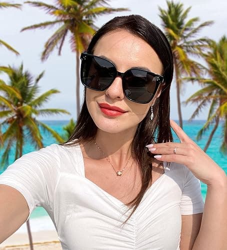 FEISEDY Oversized Polarized Sunglasses - UV400 Protection, Square Fashion Sun Glasses for Outdoor & Daily B2600 thumbnail 4