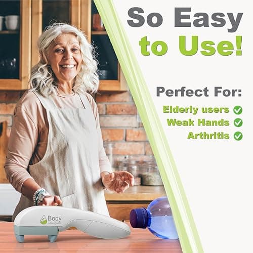 Electric Bottle Opener for Seniors - Automatic Solution for Easy Opening of Water Bottles. Ideal for Weak Hands or Those with Arthritis. Perfect for Soda, Milk, Juice. Battery Powered. thumbnail 5