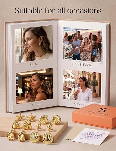 Chunky Gold Stud Earrings for Women Sterling Silver Earring Hypoallergenic | Non Tarnish 14K Gold Plated 925 Silver Posts for Sensitive Ears,Knot Statement Dangle Earrings Gold Jewelry Gifts Lightweight thumbnail 8