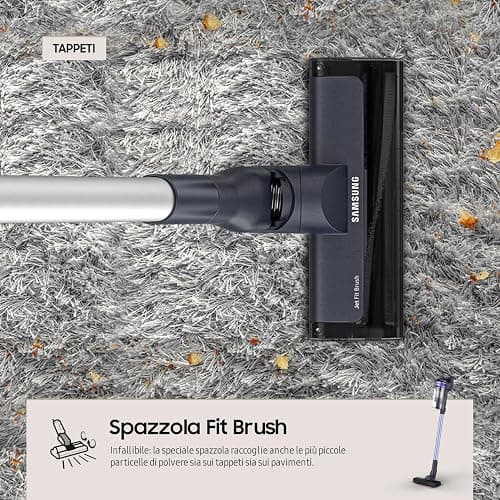Samsung Aspirapolvere Senza Fili Jet 60 Turbo VS15A6031R4/ET, Senza Sacco, Potenza 150W, Fino a 40 min di Autonomia, Violet thumbnail 5