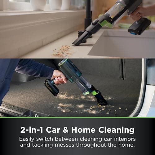 Shark PowerBoost Cordless 2-in-1 Car/Home Handheld PowerVac, Powerful Suction, 40 Minute Runtime, Portable, 3 Cleaning Modes, LED Screen, Furfins Tool, Duster Crevice Tool, Charcoal, BH102 thumbnail 2