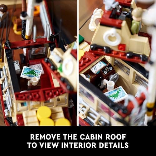LEGO Ideas Jaws Set - Diorama Kit for Fans of The Classic Movie - Shark Toy - Movie Memorabilia Gift for Adults - Includes Orca Boat and Chief Brody, Hooper and Quint Minifigures - 21350 thumbnail 6