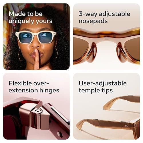Meta Fury Classic Black | Smart AI glasses for Women, Men — Meta AI, 12MP Camera, Live Translate — 3K HD Resolution — 8+ Hour Battery — Brown Gradient Lenses thumbnail 7