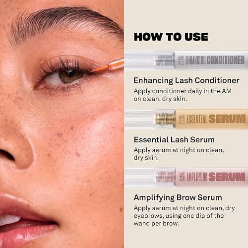 Babe Original Triple Threat Mini Set, Includes Babe Lash Essential Serum & Enhancing Conditioner + Babe Brow Amplifying Serum, 1 mL, 3 Pack thumbnail 6