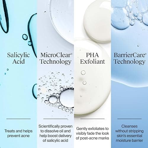 Neutrogena Evenly Clear Acne Cleanser with 2% Salicylic Acid & 2% PHA Exfoliant, Gentle Foaming Face Wash Clears Clogged Pores & Blackheads While Visibly Fading Look of Post-Acne Marks, 9.1 fl. oz thumbnail 4
