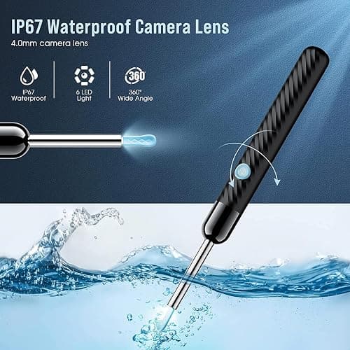 Ear Wax Removal - Earwax Remover Tool with 8 Pcs Ear Set - Ear Canal Cleaner with 1080P Camera - FSA HSA Eligible - Ear Cleaning Kit with 6 Ear Spoon - Ear Camera for iOS & Android (Black) thumbnail 5