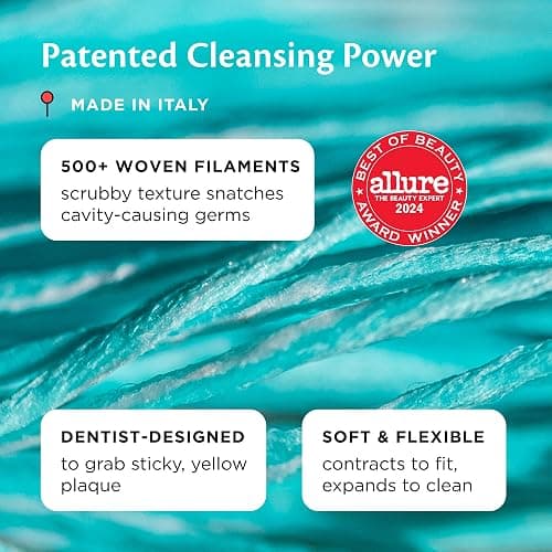 Cocofloss Woven Dental Floss, Dentist-Designed Oral Care, Mint, Waxed, Expanding, Vegan, Kid-Friendly String Floss with Coconut Oil, 3 Spools (33 yd Each) thumbnail 4