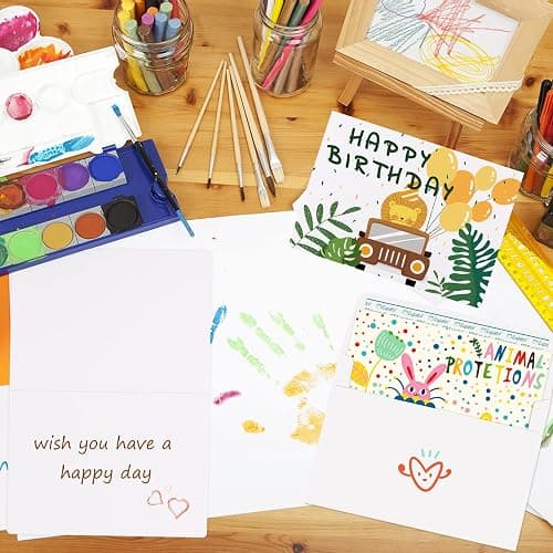 Eupako White Blank Cards and Envelopes 100 Pack - 5x7 Heavyweight Folded Cardstock and A7 Envelopes Self Seal for DIY Greeting Cards, Invitations, Wedding, Baby Shower, Birthday, Thank You Cards thumbnail 2