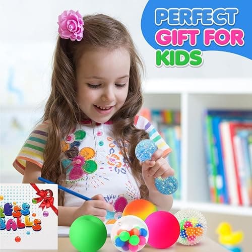 6 Set Squishy Sensory Stress Squeezing Balls forAdults: Best Calming Tool to Relieve Anxiety, Vent Mood and Improve Focus, Easter Basket Stuffers for Kids, Goodie Bag Stuffers thumbnail 7