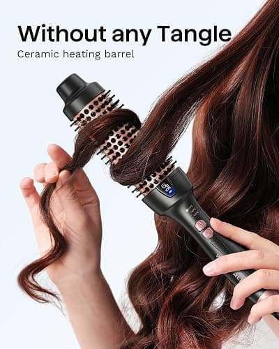 Wavytalk Thermobürste, Thermal Brush 38mm Ionische Lockenbürste erhitzt zur Erzeugung natürlicher Locken, Heiße Rundbürste für Blowout Express, EU-Plug Dual-Spannung thumbnail 4