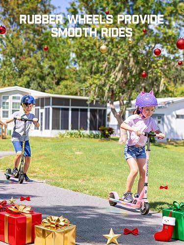 FanttikRide C9 Pro Kids Electric Scooter Ages 8-12, Colorful Rainbow Lights, E-Scooter for Kids 3.9-5.2 ft, 132 lbs, 5 Miles Range, Up to 40 min Ride Time, 5/8/10 MPH, 3 Adjustable Heights thumbnail 7