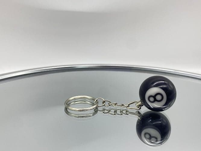 Zittop 1 Pcs 8 Ball Keychain Billiards Ball Keyring Creative Key Chain Charm Keychain for Billiards Birthday Party Supplies thumbnail 3