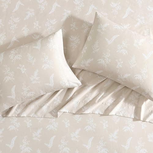 Wrangler - Bed Sheets, Breathable & Wrinkle Resistant Bedding, Includes Matching Sham & Pillowcases, Yellowstone Inspired Bed Sheets, Dorm Essentials (Foliage Beige, Queen) - Queen - Foliage Beige thumbnail 6