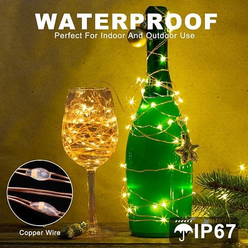 Fairy Lights Plug in 66FT 200 LED USB Twinkle Lights for Bedroom Copper Wire Lights with Remote and Timer 8 Modes, Waterproof String Lights for Dorm DIY Party Christmas Decoration（Warm White） thumbnail 6