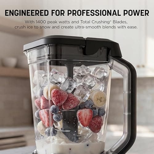Ninja BN751 Professional Plus DUO Blender, 1400 Peak Watts, 3 Auto-IQ Programs for Smoothies, Frozen Drinks & Nutrient Extractions, 72-oz. Total Crushing Pitcher & (2) 24 oz. To-Go Cups, Black thumbnail 4