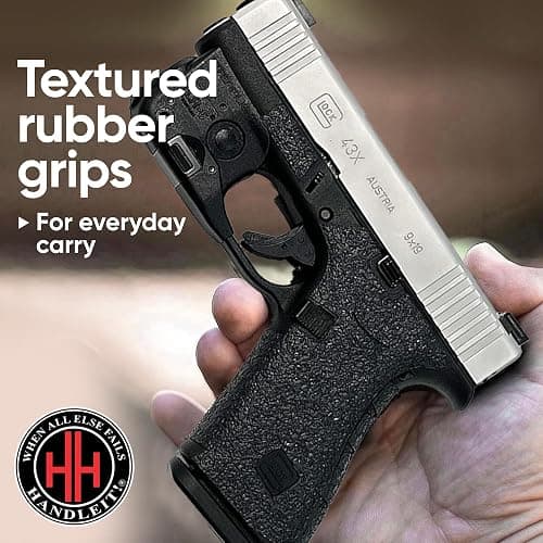 Handleitgrips Handgun Grip Tape Compatible with Glock 43x and Glock 48 - Rubber Pistol Grip Wrap Tape, Easy Install Accessories, Veteran Owned, Made in The USA - Black thumbnail 7