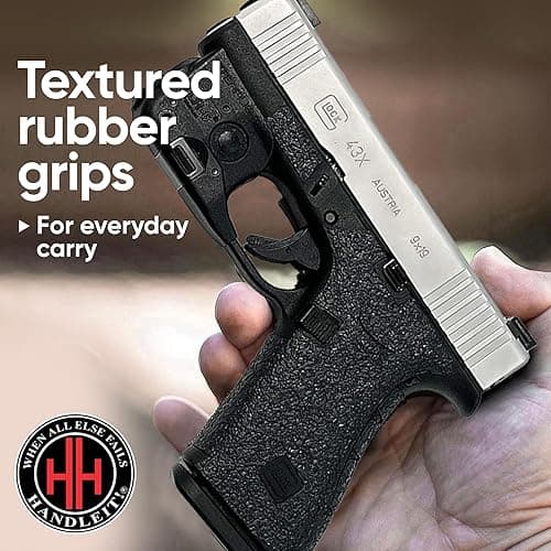 Handleitgrips Handgun Grip Tape Compatible with Glock 43x and Glock 48 - Rubber Pistol Grip Wrap Tape, Easy Install Accessories, Veteran Owned, Made in The USA - Black thumbnail 7