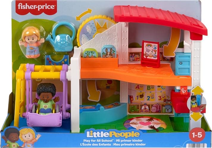 Fisher-Price Little People Toddler Playset Play for All School with 2 Figures & 2 Accessories for Preschool Pretend Play Ages 1+ Years thumbnail 7