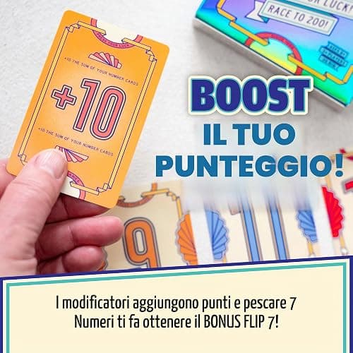 Flip 7™ Gioco di Carte | Gioco da Tavolo Compatto per Famiglie | Mix di Fortuna e Strategia | Rapido da Imparare | 94 Carte | Regole in Inglese thumbnail 8