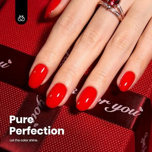 Beetles Red Gel Nail Polish, 1 Pcs 8ml Hema-Free Gel Red Color Crimson Harmony Soak Off U V LED Polish Nail Art Design Manicure Salon DIY Salon thumbnail 4