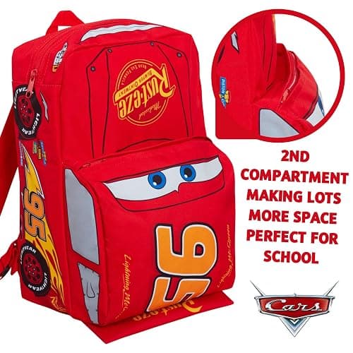 Disney Cars 3D Backpack Kids Lightning McQueen School Nursery Lunch Bag Rucksack, Red 95, One Size thumbnail 4