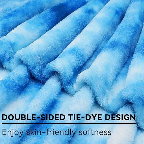 Blue Fleece Blanket, Soft Plush Microfiber Throw for Couch, Sofa, Bed, Luxury Cozy Warm Lightweight Blanket, Living Room Bedroom Home Decor, Travel Camping Gifts for Women and Men thumbnail 7