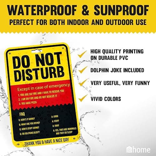 At-Home Do Not Disturb Sign Funny Privacy for the Office Cubicle Desk or Personal Room Door Sign thumbnail 6