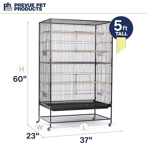 Prevue Hendryx F050 Pet Products Wrought Iron Flight Cage, X-Large, Hammertone Black thumbnail 5