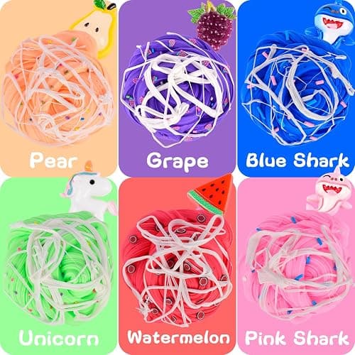 7 PACK KIT: Butter Slime Party in Pink, Blue, Ice Cream & Watermelon, Soft & Non-Sticky Scent Slimes for Kids, 7 Colors and Charms - 7 Pack Butter Slime(60ml) thumbnail 4