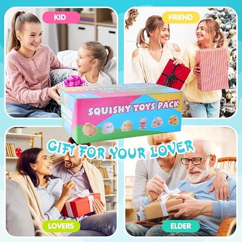 Taba Squishy 20Pack, Fufu Squishy Fidget Toys Kit, Include Squishies Chick Toys, Cat Paws, Hamster, Stress Relief Toy, Squeeze Toys, Party Favors, Birthday Gift for Girls, Boys, Kids thumbnail 7