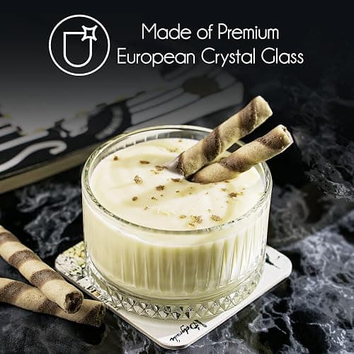 Crystalia Premium Bols à Dessert en Verre, Lot de 4 Bols en Verre, 235ml, 100% SANS PLOMB Bol à Crème Glacée, Verres à Dessert Bol de Service pour Sundae, Empilables Bols de Service à Fruits thumbnail 4
