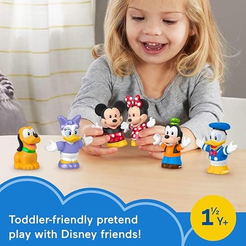 Fisher-Price Little People Toddler Toy Disney Mickey Mouse & Friends 6-Piece Figure Set for Preschool Pretend Play Kids Ages 18+ Months thumbnail 4